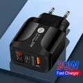 AC DC PD 20W Power Adapter 5 V Ladegerät Für IPhone Samsung Xiaomi Typ-c LED Display USB netzteil