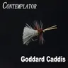 Kontempler 4 stücke/Box 12 # Goddard natürliche Caddis Stillwater Muster trockene Fliegen schwimmen
