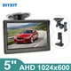 DIYKIT 5 zoll AHD Auto Rückansicht Monitor Innen Parkplatz Backup-HD Monitor mit Saugnapf und