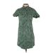 Vineyard Vines Casual Dress - Shirtdress: Green Camo Dresses - Women's Size 2