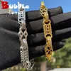 Blase Brief Punky Armband für Männer Reales Gold Überzogene Iced Out Hip Hop Fashion Schmuck Kupfer Material 2023 Trend