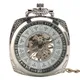 Elegant Engraving Hand Wind Mechanical Pocket Watch Chain Pendant Vintage Style Creative Watches Men