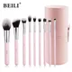 BEILI Make-Up Pinsel Set mit Fall Prefessional Foundation Pulver Lidschatten Cosmet Pinsel kit Rosa