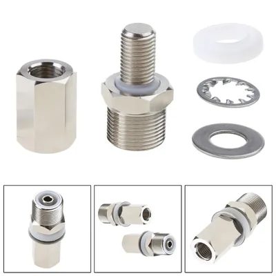 3/8" x 24 Stud CB Antenna Mount to SO-239 Adapter fit 1/2" Hole by Heavy Chrome-Plated Brass for CB Ham Radio Antenna