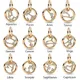 New 12 Constellations Series 14K Gold Leo & Virgo & Aries Dangle Charm Fit Pandora Bracelet 925