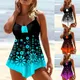 Zweiteilige Badeanzug Frauen Strand kleid gedruckt Tankini Set Bade bekleidung Frauen Sport Bad