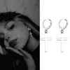 Ungewöhnliche Ohrringe Damen Herren Edelstahl Tropfen Ohrringe Schwarz/Silber Farbe Kreuz Gothic Punk Gothic Punk Cooler Schmuck