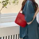 Modedesign Damen rote Schulter Umhängetasche Retro Damen kleine Beutel tasche Handtaschen einfarbige