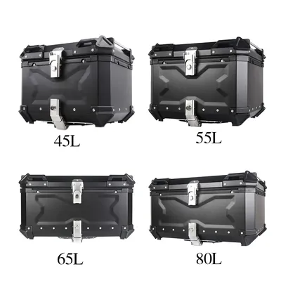 Motorrad Hinten Top Fall Moto Gepäck Lagerung Schwanz Box Wasserdichte Motorrad Stamm Key Lock-Tool box Aluminium 45L/55L/65L/80L