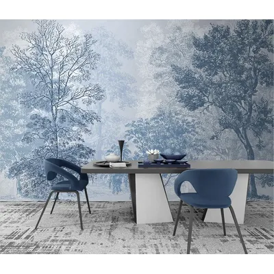 Benutzer definierte blaue Wald Wald Foto Wandbilder Tapeten für Wohnzimmer Schlafzimmer Tapete 3d Image