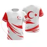Türkische Herren T-Shirts Mode Kurzarm Tops türkische Flagge drucken Hemden Sommer Rundhals