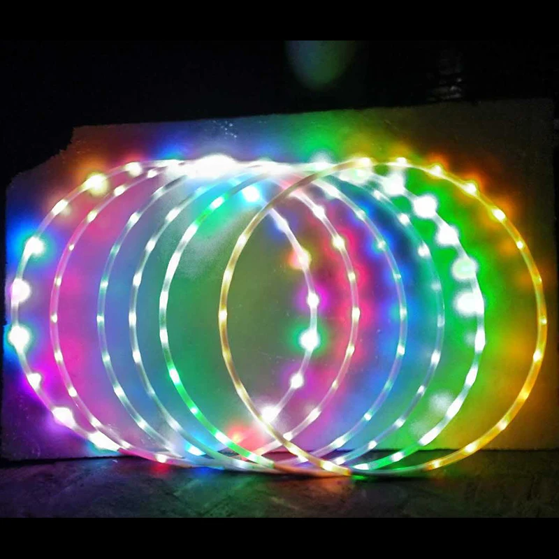 Led Hoops Sport Hoop Mit LED Licht Gymnastic Hoop Bunte Kunst Zeigen Fitness Hoop Frauen Lose Gewicht Home Gym Fitness Ausrüstung