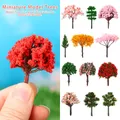 5 stücke 4cm Mini Künstliche Baum Willow Miniatur Blume Baum Fee Garten Home Häuser Dekoration