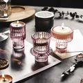 Nordic Mini Glass Candlestick European Taper Candles Holders Table Candle Stand Small Tealight