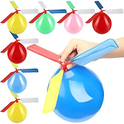 6 Stück Luftballon Hubschrauber Spielzeug lustige Ballon tragbare Outdoor-Hubschrauber fliegen