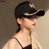 Frauen Koreanische Version Casquette Diamant M Brief Baseball Kappe Fashion Party Snapback Hut Sommer Goldene Visiere Hüte Hip Hop Caps