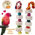 Bird Chewing Toy Parrot Beak Grinding Calcium Stone with Bells Bird Cage Accessories Cage Toys for