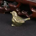Small Sparrow Statue Metal Brass Tea Pet Table Ornament Home Decoration Accessories Retro Bird