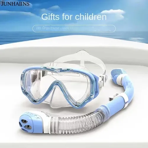 Tauchmaske Kinder Voll gesicht HD Anti-Fog-Tauchmaske Unterwasser-Tauchmaske Set Kinder schwimmen