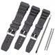 18mm 20mm 22mm Rubber Watchband For Casio Watch Band Men Sports Silicone Black Strap Accessories