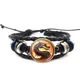 Mortal Kombat Charme Multi Schicht Leder Armband Kampf Spiel Dragon Jane Reich Glas Dome Armreif