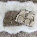 Autumn Winter Baby Fleece Vest Girls Sleeveless Coat Boys Windproof Cardigan Infant Lamb Wool Vest
