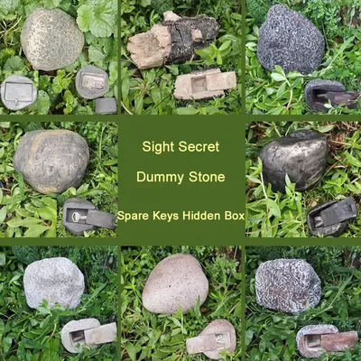 Kreative Outdoor Garten Schlüssel Safe Versteckte Felsen Verstecken Schlüssel In Stein Sicherheit Lagerung Box Für Home RV Ersatz Schlüssel Safes
