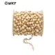 WT-RBC032 WKT Neue Mode Natürliche Süßwasser Perle Rosenkranz Kette In Hohe Qualität Gold Farbe