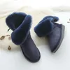 Top Echtes Schaffell Neue Winter Frau Schnee Stiefel Schuhe Frauen 2025, Echtes Schaffell frauen Frauen Stiefel Frauen Schuhe flache Schuhe