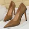 BIGTREE Shoes Sexy Rivets String Bead Women Pumps Pu Leather Shoes High Heels Women Office Shoes