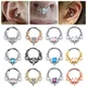 1pc Gothic Opal Nasenring Septum Clicker Kristall Septum Piercing Ohr Helix Lappen Ohrring Knorpel