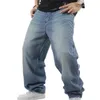 Mann Lose Jeans Hiphop Skateboard Jean Baggy Denim Hosen Straße Männer 4 Jahreszeiten Hosen große Größe 30-46