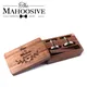 Personalized Mens Shirt Cufflinks Box Customized Cufflink Wedding Gifts for Groom Engraved LOGO Wood