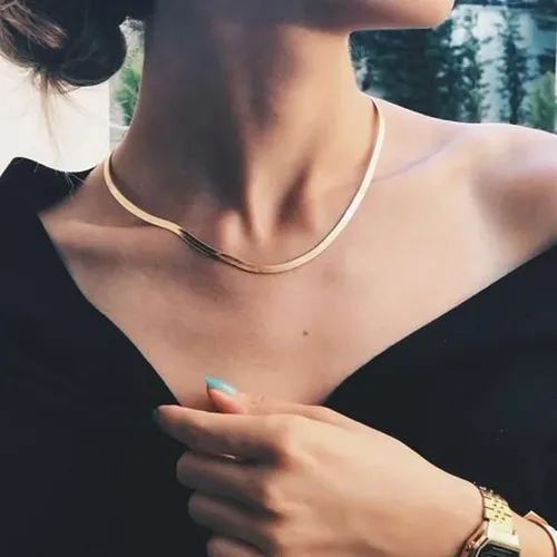 YWZIXLN 2020 Boho Silber Farbe Schlange Choker Halsketten Für Frauen Mädchen Vintage Halskette