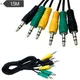 1pcs Replacement 3.5mm Male TRS Audio Cable for 5.1 Channel Logitech Computer Speakers 5FT