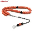 Tasbih Natural Coral Big Size Valuable gift Eid deep sea coral Muslim jewelry Fashion islamic