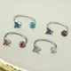 Butterfly Lip Ring Stainless Steel Lip Piercing Labret Piercing BCR Horseshoe Ring Body Jewelry