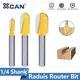 XCAN Slot Milling Cutter 1/4 Shank Ball Nose Router Bit Carbide End Mill Core Box Sloting Milling