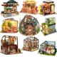 Diy Holz Puppe Häuser Kits Miniatur Casa Mit Möbel Blume Haus Shop Puppenhaus Modell Villa Spielzeug