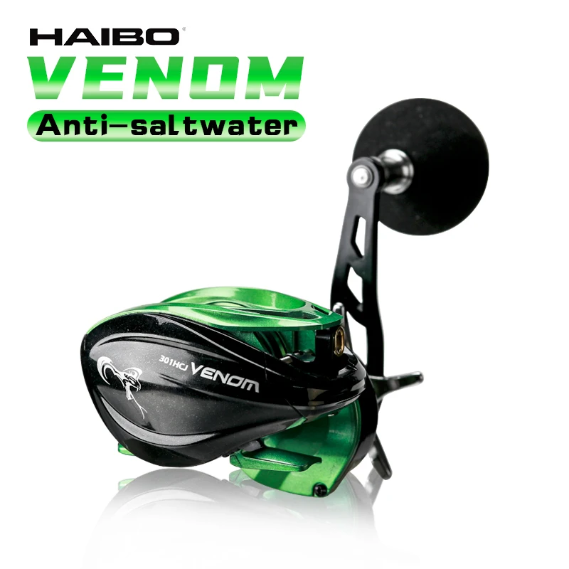 HAIBO VENOM Anti-Salzwasser-Angelrolle, Tiefsee-Eisenplatte, Baitcasting-Rolle, 8 + 1BB, Wassertropfenrad, maximale Zugkraft 12 kg Image