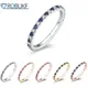 1 5mm volle Moissan ite Ringe für Frauen rosa blau Saphir gemischt weiß Diamant stapelbar Ehering