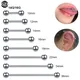 1PC G23 Titanium Straight Barbell Tongue Rings Helix Piercing Septum Industrial Barbell Earring