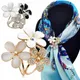 2020 Hot Sales Women Shiny Rhinestone Inlaid Flower Scarf Ring Clip Holder Brooch Pin Buckle