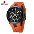 REWARD VIP New Fashion Watch for Men Leather Strap Waterproof Luminous Chronograph Sport Wristwatch