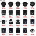 YUXI 1PCS Audio Video Stecker S-video PCB Mount 4/6/8/9 Pin Din Buchse Silber Ton PS2 Circular DIN