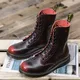 Autumn Winter Retro Red Men's Motorcycle Boots High Non-slip Tooling Boots For Men High Quality