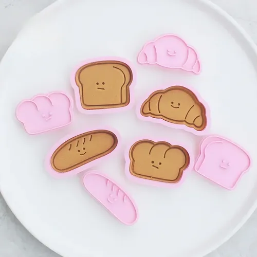 Toastbrot geformte Aus stech formen handgemachte 3d Cartoon Brot Kunststoff Fondant Keksform Kuchen