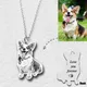 Personalized Laser Customized Stainless Steel Pet Photo Graffiti Engraved Name Dog Tag Necklace