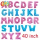 40 Inches Pink Blue Letter Foil Balloons Large Helium Birthday Party Banner Wedding Decor alphabet