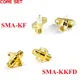 2Pcs SMA-KKFD RF Adapter Sma-buchse auf SMA Buchse SMA-KF Stecker Gold Überzogene Messing Gerade